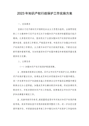 2023年知识产权行政保护工作实施方案.docx