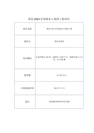 滑县2023年省级水土保持工程项目.docx