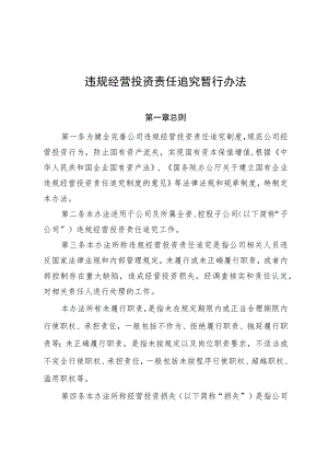 公司违规经营投资责任追究办法.docx