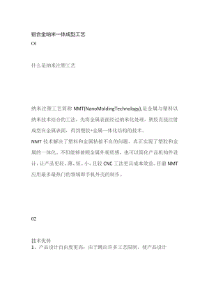 铝合金纳米一体成型工艺.docx
