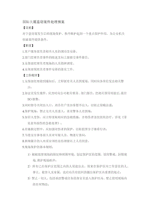 国际大厦盗窃案件处理预案.docx