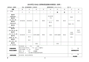 徐州师范大学成人高等教育函授教学课程表春季.docx