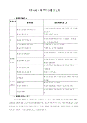 《柔力球》课程思政建设方案.docx