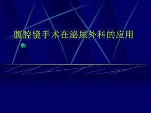 腹腔镜手术在泌尿外科的应用.ppt