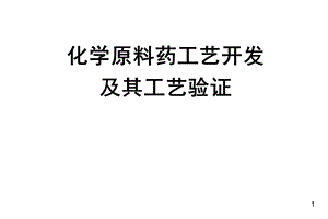 化学原料药合成工艺开发及其工艺验证.ppt