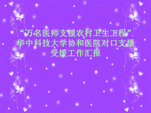 医院对口支援汇报.ppt
