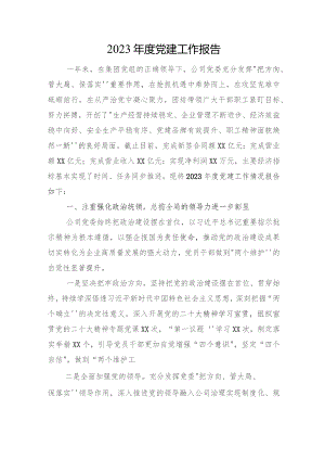 2023年度党建工作报告.docx