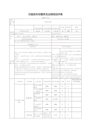 石鼓区科协整体支出绩效自评表.docx