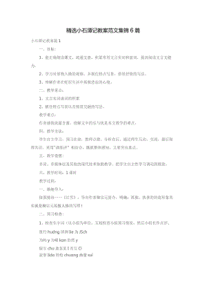 精选小石潭记教案范文集锦6篇.docx