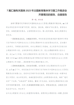 七篇第二阶段集中教育专题学习开展情况汇报附自查报告.docx