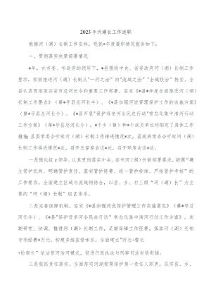 2023年河湖长工作述职.docx