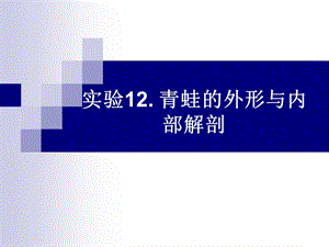 实验12.青蛙的外形与内部解剖.ppt.ppt