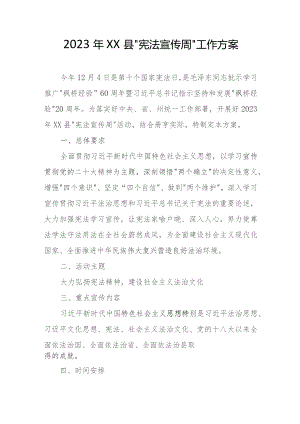 2023年XX县“宪法宣传周”工作方案.docx