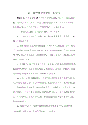 农村党支部年度工作计划范文.docx