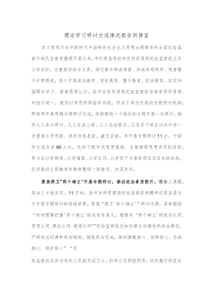 理论学习研讨交流情况报告供借鉴.docx