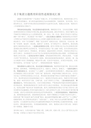 关于集团主题教育阶段性进展情况汇报.docx