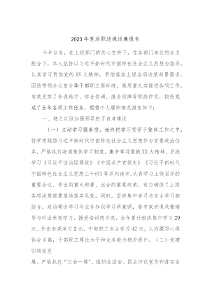 2023年度述职述德述廉报告.docx