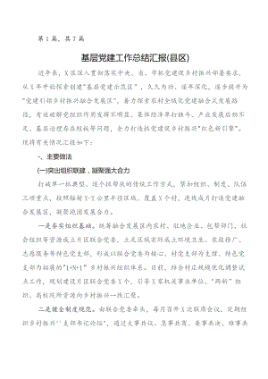 2023年度党建工作推进情况总结含下步打算.docx
