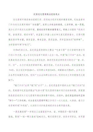 纪委优化营商做法经验亮点.docx