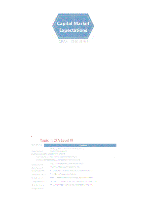 CFA三级基础：资本市场预期_打印版.docx