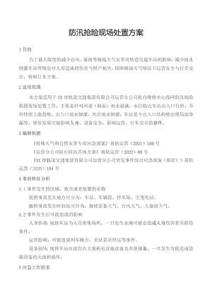 防汛抢险现场处置方案.docx