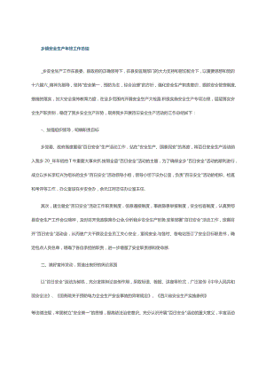乡镇安全生产年终工作总结.docx