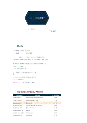 CFA二级强化班：经济学-数量-道德-固收-组合-打印版.docx