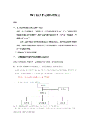 (XX企业)门店外拓团购推广扫街驻点标准规范范本.docx