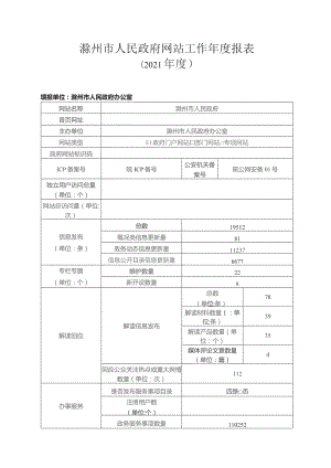 滁州市人民政府网站工作年度报表.docx