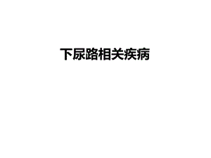 下尿路相关疾病.ppt