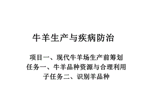 牛羊生产与疾病防治.ppt