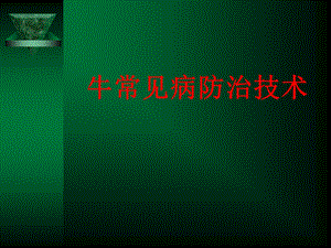 牛常见病防治技术.ppt