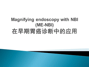 早期胃癌NBI放大内镜诊断应用.ppt