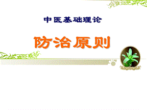 中医基础理论14防治原则.ppt