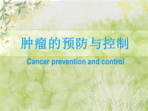 肿瘤的预防与控制.ppt.ppt