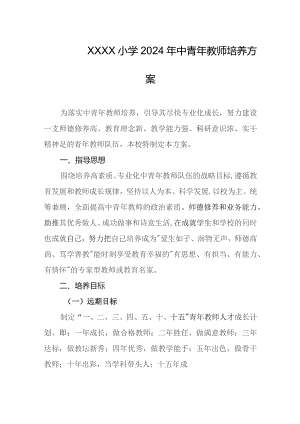 小学2024年中青年教师培养方案.docx