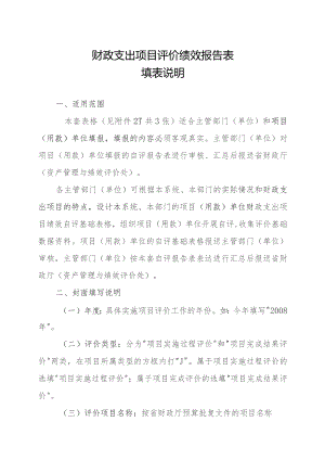 财政支出项目评价绩效报告表填表说明.docx