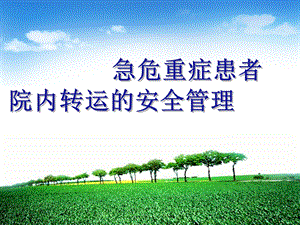 急危重症患者院内转运的安全管理.ppt.ppt