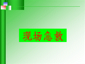 社区急救培训参考资料现场急救.ppt