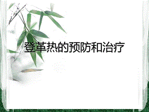 登革热的预防和治疗.ppt