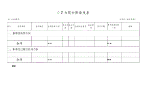 公司合同台账季度表.docx