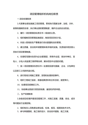 项目管理组织机构岗位职责.docx