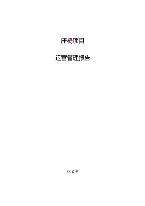 座椅项目运营管理报告.docx