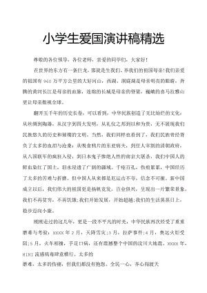 小学生爱国演讲稿精选.docx