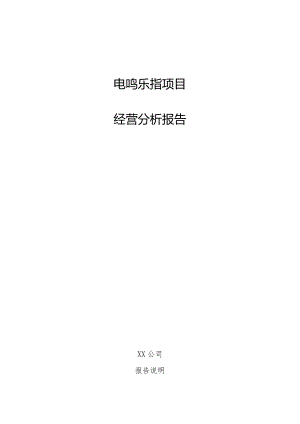 电鸣乐器项目经营分析报告.docx