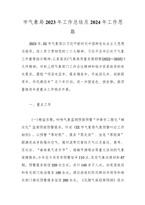 市气象局2023年工作总结及2024年工作思路.docx