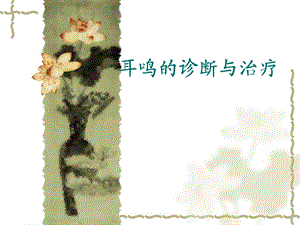 耳鸣的诊断与治疗.ppt.ppt