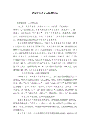 2023街道个人年度总结.docx
