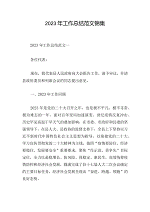 2023年工作总结范文锦集.docx