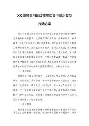 XX镇禁毒问题顽瘴痼疾集中整治专项行动方案.docx